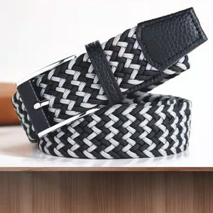 LQbelt 3.3CMファッション生地ベルト弾性ベルト織りメンズベルト女性用卸売工場 - Product Image 3