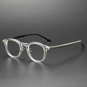 Gafas Ópticas <span class=keywords><strong>de</strong></span> Lujo <span class=keywords><strong>de</strong></span> la <span class=keywords><strong>Marca</strong></span> Harry Designer, Montura <span class=keywords><strong>de</strong></span> Acetato Transparente con Lentes Impresas, Accesorios <span class=keywords><strong>de</strong></span> <span class=keywords><strong>Ropa</strong></span> Premium para Hombre - Product Image 2