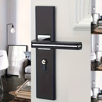 Poignée de porte de salle de bain universelle pour toilettes et sanitaire, facile à installer, quincaillerie de porte intérieure durable