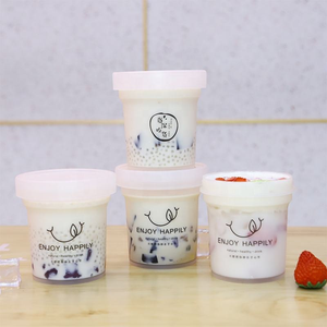 Gobelet en plastique jetable à double paroi de qualité alimentaire PP de 500 ml avec couvercle en spirale pour yaourt, dessert, bubble tea et fruits - Product Image 1