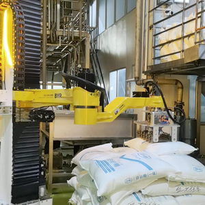 Bag Slitting <strong>Robot</strong> , Bag Gripping Arm , Automatic Bag Opener With Conveyor And Compactor, 25-200kg/bag , 80-120bags/h - Product Image 1