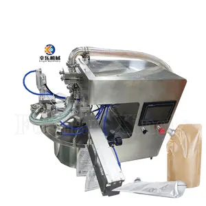 Rotary Doypack Packing Gold Supplier Automatic Milk Juice Spout Pouch Filling Capping Self-Supporting Bag Liquid Filing Machine