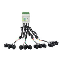 Compteur d'énergie triphasé multi-boucles Acrel ADW210 avec écran LCD, surveillance de la consommation d'énergie avec CTs à noyau séparé pour tour de télécommunication