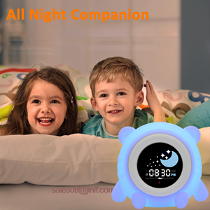 Biểu hiện tùy chỉnh giáo dục giảng dạy học tập trẻ em của giấc ngủ huấn luyện viên với ánh sáng ban đêm và âm thanh máy <span class=keywords><strong>Led</strong></span> Đồng hồ bàn - Product Image 4