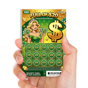 Professional High Security Print Scratch Cards With UV Invisible Ink and Sequential Number The Blonde Woman Lottery Card - Product Image 1
