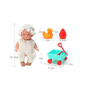 Jouets de jeu d'imitation pour filles, mini poupée bébé, ensemble de jouets en vinyle pour enfants HN901618 - Product Image 3