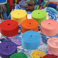 Sangle en sergé rayé polyester/coton épaisse et durable de 1,8 mm, haute ténacité, plusieurs couleurs, pour sangles, sacs, ceintures, chaussures - Vente en gros