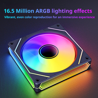 Ventilateur d'ordinateur ARGB 120 mm 5V 3 broches + 4 broches PWM 1800 tr/min silencieux avec roulement hydraulique RGB pour boîtier PC de jeu
