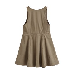 <span class=keywords><strong>Robe</strong></span> Courte Ajustée Minimaliste Sans Manches à Col U Uni pour <span class=keywords><strong>Femme</strong></span> 2026, Coupe Droite aux Lignes Épurées, OEM/ODM par Usine Chinoise - Product Image 2