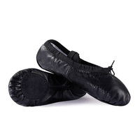 Chaussons de danse BW10 en cuir véritable à semelle fendue, motif patte de chat, pour enfants, adultes et femmes, chaussures souples pour l'entraînement de la danse folklorique chinoise