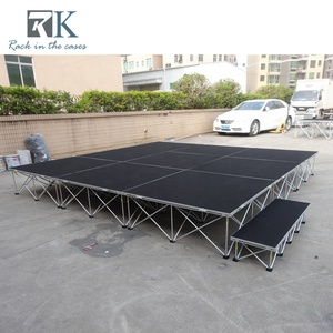 Black Carpet <b>Platform</b> Modular <b>Stage</b> 4ft*4ft Square Simple <b>Stage</b> <b>Platform</b> Decors - Product Image 4