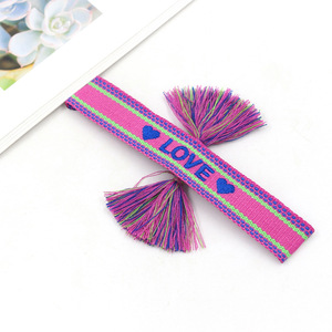 Lettres colorées avec textes 3D, <span class=keywords><strong>amitié</strong></span> tressée à la main avec broderie tissée, bracelet cadeau - Product Image 5