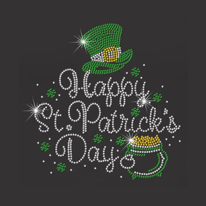 Chopes à bière, laissez les dégâts commencer, strass pour le jour de la Saint-Patrick, logo transférable, strass pour le jour de la Saint-Patrick - Product Image 5