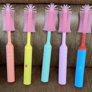 Brosse de nettoyage pour biberons en silicone sans BPA Shenzhen Mother Baby, ensemble de brosses de nettoyage pour biberons, brosse pour tétines, outil <span class=keywords><strong>magique</strong></span> NYK06 - Product Image 2