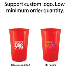 Custom logo Parties Birthday Picnics Sports Event Wedding Stadium Cups Promotional Gift Reusable <b>Plastic</b> Cups <b>Drink</b> Tumbler - Product Image 3