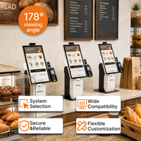 Kiosco de Autoservicio de Pared o de Pie con Pantalla Antideslumbrante de 500nits Android/Windows