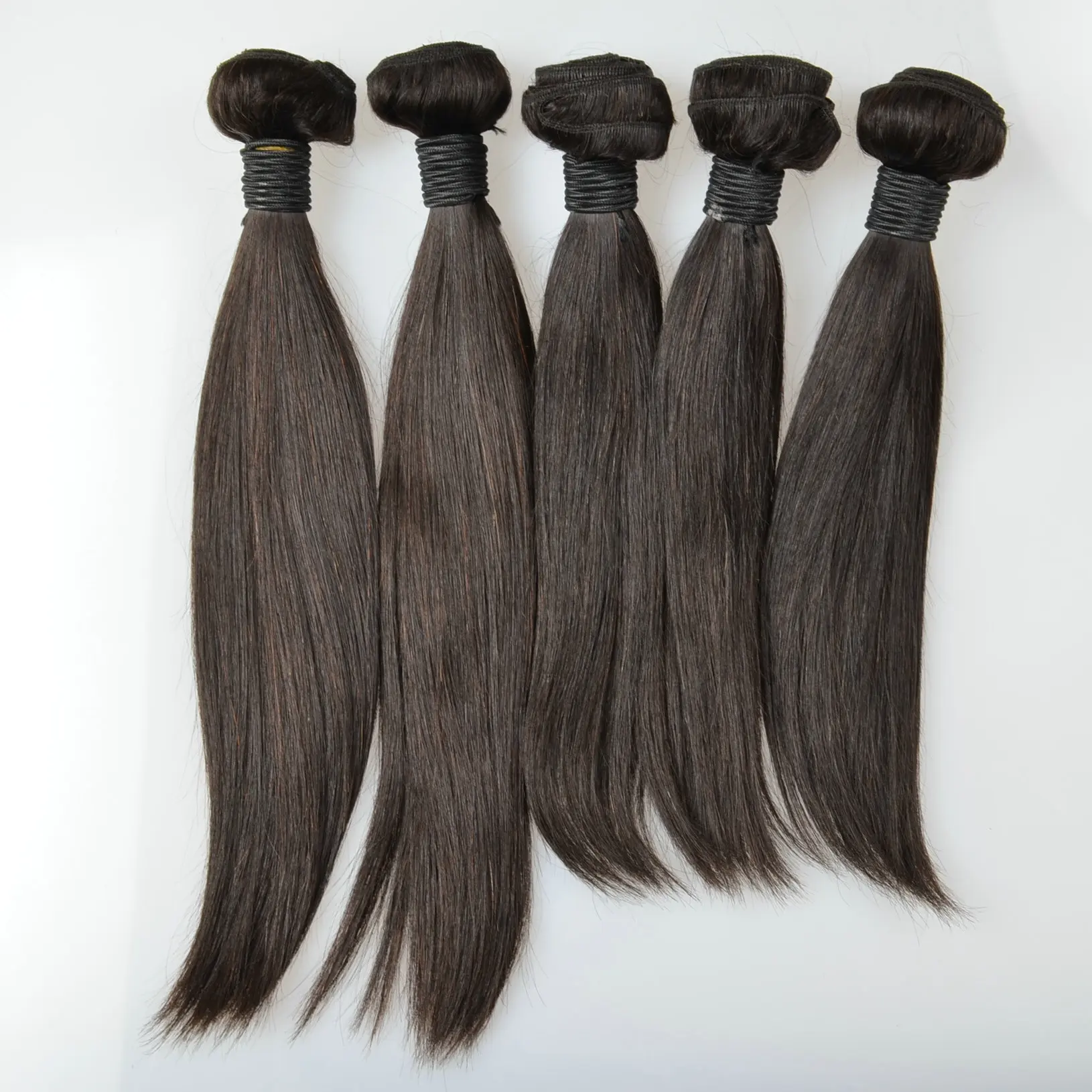 Wholesale Natural Black Color Thick Ends Cuticle Aligned Bundles Weft Hair Extensions Human Hair Weave