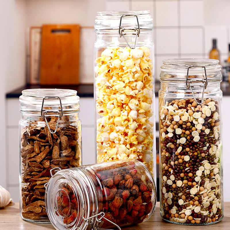 Support customization 165ml/800ml/1200ml/ 2100ml glass storage jar