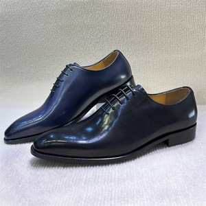 Chaussures Oxford habillées classiques de luxe faites à la main en brocart gaufré 20026 - Légères, respirantes, en cuir véritable, pour l'automne, grandes tailles - Product Image 1