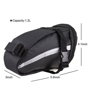 Bolsa Impermeable para Bicicleta de Fábrica BSCI, Bolsa Trasera para Asiento, Bolsa de Sillín de PU para Ciclismo, Bolsa de Herramientas con Franjas Reflectantes - Product Image 1