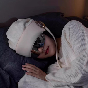 R2 เครื่องนวดศีรษะขณะนอนหลับ หมวกนวดหนังศีรษะ เครื่องนวดตาบริเวณปากมดลูก เครื่องเล่นเพลงบลูทูธ ความเข้มข้นของการนวด 4 ระดับ - Product Image 5