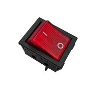 Vente en gros 250v 30a interrupteur à bascule industriel robuste 4 broches bouton rouge contrôle marche-arrêt interrupteur d'alimentation 2 modes