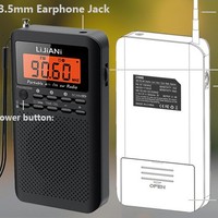 NOAA Hava Durumu AM/FM Taşınabilir Radyo Dijital Çalar Saat Uyku Zamanlayıcısı 2 AA Pil Stereo Kulaklık Dahili Hoparlör LCD Ekran