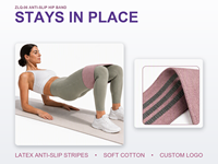 Fasce di Resistenza Antiscivolo in Poliestere per Glutei e Fianchi, per Donne, Anti-Rolling, per Squat e Allenamento Gambe, per Casa e Palestra