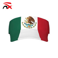 Nuoxin personnalisé pare-soleil drapeau casquette extérieure crème solaire réglable polyester mexique haïtien italie drapeau chapeau pour l'activité
