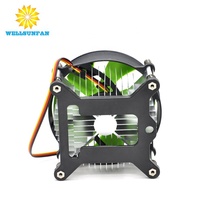Ventilateur de refroidissement CPU WellSunFan écoénergétique 92 mm avec technologie à roulement fluide, 2500 tr/min, haute vitesse, cuivre et aluminium, 3 broches