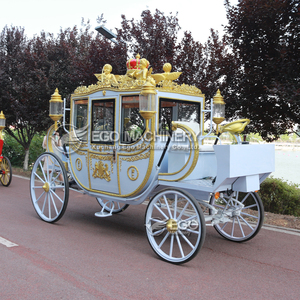 Carruaje Eléctrico Blanco de Diseño Antiguo y Elegante, Carruaje de Lujo para Paseos Turísticos, Último Modelo de Carruaje sin Caballos para Bodas - Product Image 3