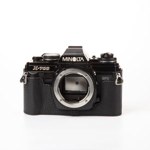 Sac photo rétro en cuir véritable pour <span class=keywords><strong>Minolta</strong></span> <span class=keywords><strong>X700</strong></span> X570 sac de photographie étui de protection fait à la main véritable appareil photo demi étui personnaliser - Product Image 1