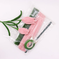 Kit de loisirs créatifs avec fleurs en chenille - Nettoyants pour tuyaux en chenille pour la création de fleurs de tulipes