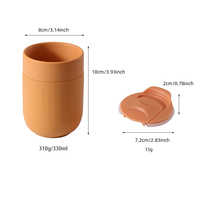 Gobelet en céramique de café 330ml avec manchon de protection en silicone Tasse réutilisable en déplacement Café Portable