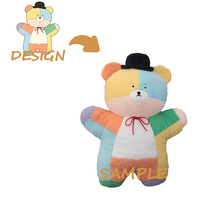 Peluche personnalisée ultra douce - Doublure en nylon et maille brodée, vente en gros