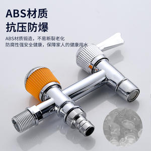 Grifo de 4 Puntos con Una Entrada y Dos Salidas, Grifo Multifuncional de Plástico para Lavadora, Fácil Instalación, Estándar - Product Image 2