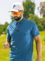 Chemises de golf pour hommes en tissu fonctionnel imprimé sur mesure, respirantes, lavables en machine, décontractées, sportives, à manches courtes pour l'été – Vente en gros