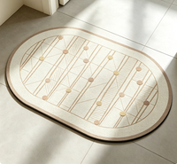 Tapis de sol en terre de diatomées - Tapis absorbant l'eau pour la porte de la salle de bain, facile à nettoyer, tapis de sol pour la maison