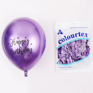 Vente en gros, 12 pouces, impression personnalisée, ballon joyeux anniversaire, couleur métal, Latex, couleur <span class=keywords><strong>Chrome</strong></span>, ballons, décoration de fête d'anniversaire - Product Image 4