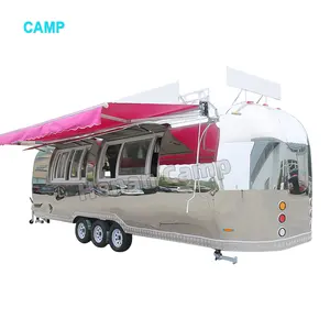 Large Airstream food truck pizza air stream food trailer bbq concession trailers food caravan with kitchen