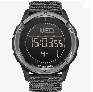 DF NORTH EDGE Apache Silicone Digital <b>Watch</b> Outdoor Sports <b>Watches</b> Swimming Altimeter Barometer <b>Compass</b> Carbon Wristwatch - Product Image 4
