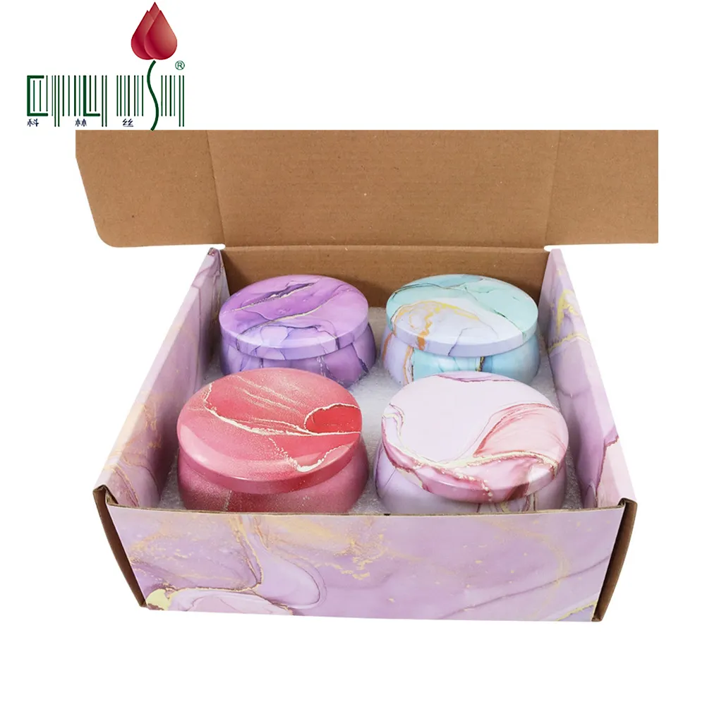 Luxury Aromatherapy Candle Soy Gifts Box Sets Fragrant Votive Candle Drum Tin Soy Wax Wholesale Shangan Raw Soy Wax Suppliers