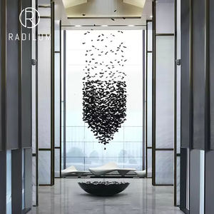 <span class=keywords><strong>Lampadario</strong></span> di Lusso in Pietra Nera per Hall di Hotel, Produzione OEM all'Ingrosso Diretta dalla Fabbrica - Product Image 1