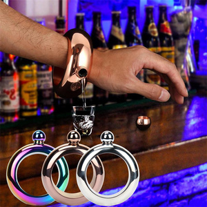 Bangle Hip <span class=keywords><strong>Flask</strong></span> Vòng đeo tay thanh lịch chai rượu vang cho Whisky Vodka rượu drinkware phụ kiện 3.5 oz Vòng Chic Hip <span class=keywords><strong>Flask</strong></span> - Product Image 2