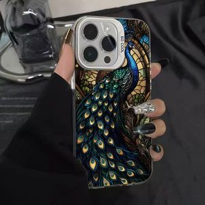 Belle paon <span class=keywords><strong>Photo</strong></span> impression plaqué argent clé TPU PC étui de téléphone portable pour <span class=keywords><strong>Iphone</strong></span> 8 X Xr Xs 11 <span class=keywords><strong>12</strong></span> 13 14 15 16 Pro 17 - Product Image 3