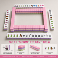 Mahjong Cowboy Country Rose : Tuiles de Mahjong Texas avec motifs Bandana et Tête de Cheval – Ensemble de Mahjong Léger en Acrylique pour Fêtes