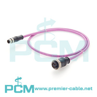 Câble CANBus M12 A-Code 5 broches mâle vers 7/8'' 5 pôles femelle Minifast pour l'automatisation Fieldbus DeviceNet Capteur Actionneur