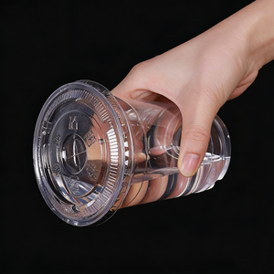 10 12 14 16 20 24oz Custom Printed Logo Disposable Cups Pp Pet Plastic Juice Ice Coffee Wine Beer Milkshake <strong>Glasses</strong> With Lid - Product Image 2