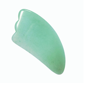 หินกัวซาอะเวนเจอรีนสีเขียวรูปทรงแตรสำหรับนวดหลัง - Product Image 1