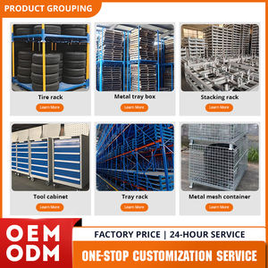 אחסון מדפי פלדה stackable עם רשת אחסון רשת מחסן פלדה מדף - Product Image 5